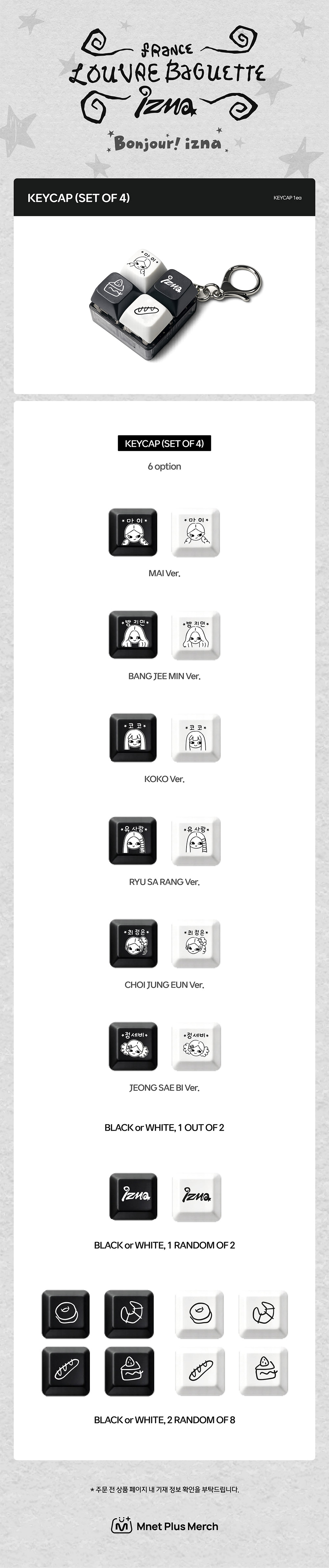 izna X FRANCE LOUVRE BAGUETTE Goods - KEYCAP (SET OF 4) kpoptown.com